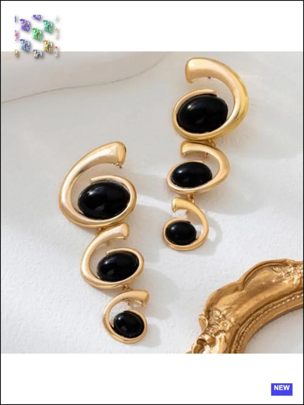 Chunky Swirl Geometric Dangle Earrings for Women